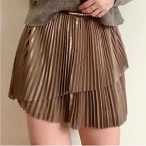 Wilfred metallic pleated rose gold mini (gold w a rose hint!)